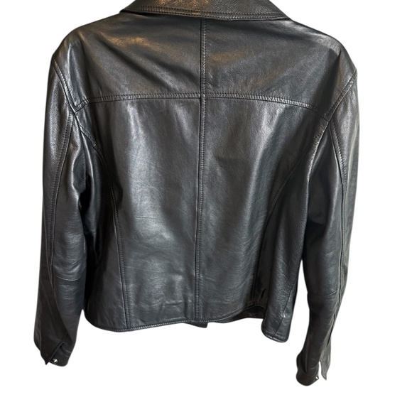 Massimo Dutti Genuine Leather Moto Jacket – Women’s XL - Picture 4 of 4